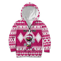 Personalized Power Pink Ranger Santa Claus Kid Hoodie Funny Christmas - Wonder Print Shop