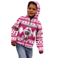 Personalized Power Pink Ranger Santa Claus Kid Hoodie Funny Christmas - Wonder Print Shop