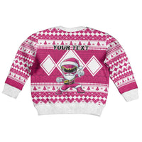 Power Pink Ranger Santa Claus Kid Ugly Christmas Sweater Funny Christmas - Wonder Print Shop