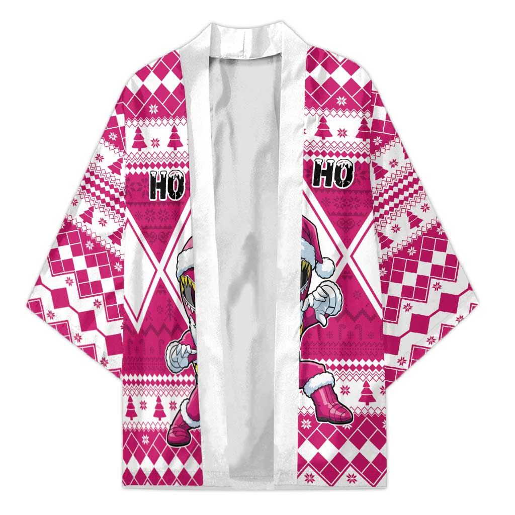 Personalized Power Pink Ranger Santa Claus Kimono Funny Christmas - Wonder Print Shop