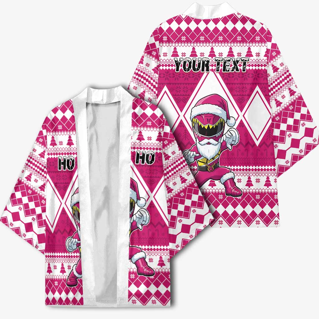 Personalized Power Pink Ranger Santa Claus Kimono Funny Christmas - Wonder Print Shop