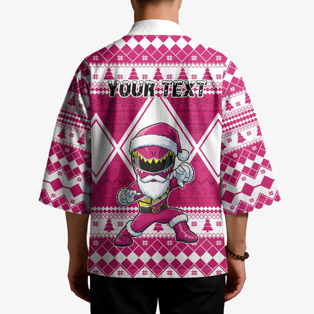 Personalized Power Pink Ranger Santa Claus Kimono Funny Christmas - Wonder Print Shop