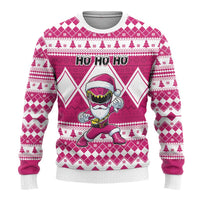 Power Pink Ranger Santa Claus Ugly Christmas Sweater Funny Christmas - Wonder Print Shop