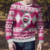 Power Pink Ranger Santa Claus Ugly Christmas Sweater Funny Christmas - Wonder Print Shop