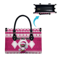 Power Pink Ranger Santa Claus Leather Bag Funny Christmas - Wonder Print Shop