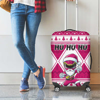 Power Pink Ranger Santa Claus Luggage Cover Funny Christmas - Wonder Print Shop