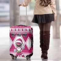 Power Pink Ranger Santa Claus Luggage Cover Funny Christmas - Wonder Print Shop