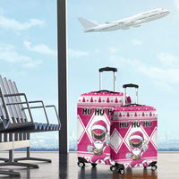 Power Pink Ranger Santa Claus Luggage Cover Funny Christmas - Wonder Print Shop