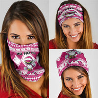 Power Pink Ranger Santa Claus Neck Gaiter Funny Christmas - Wonder Print Shop