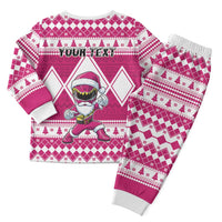 Power Pink Ranger Santa Claus Christmas Pajama Set Funny Christmas - Wonder Print Shop
