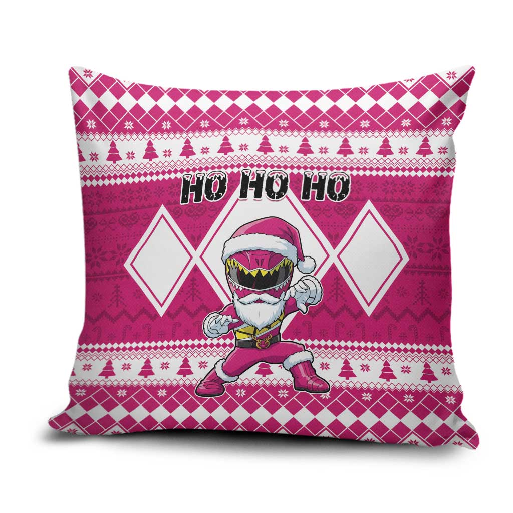 Power Pink Ranger Santa Claus Pillow Cover Funny Christmas - Wonder Print Shop