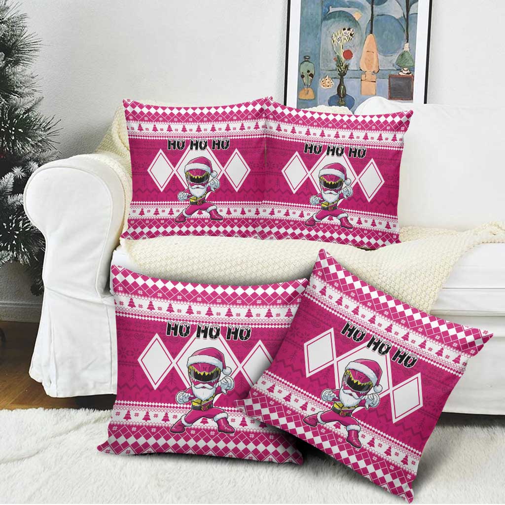 Power Pink Ranger Santa Claus Pillow Cover Funny Christmas - Wonder Print Shop