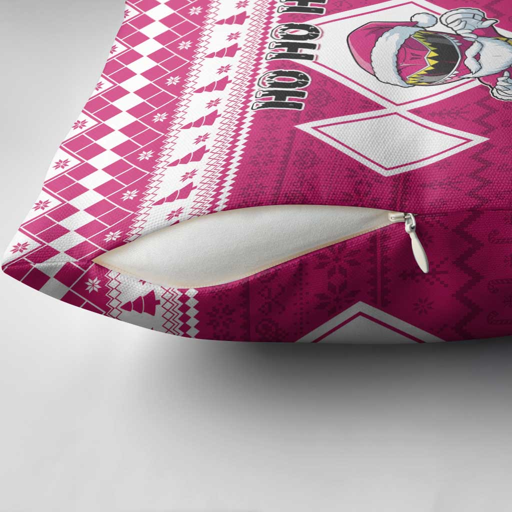 Power Pink Ranger Santa Claus Pillow Cover Funny Christmas - Wonder Print Shop