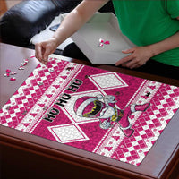 Power Pink Ranger Santa Claus Puzzle Funny Christmas - Wonder Print Shop