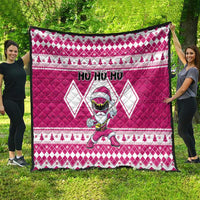Power Pink Ranger Santa Claus Quilt Funny Christmas - Wonder Print Shop