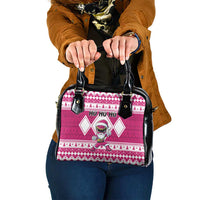 Power Pink Ranger Santa Claus Shoulder Handbag Funny Christmas - Wonder Print Shop