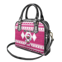Power Pink Ranger Santa Claus Shoulder Handbag Funny Christmas - Wonder Print Shop