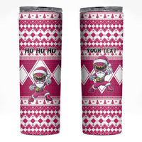 Personalized Power Pink Ranger Santa Claus Skinny Tumbler Funny Christmas - Wonder Print Shop