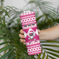 Personalized Power Pink Ranger Santa Claus Skinny Tumbler Funny Christmas - Wonder Print Shop