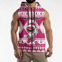 Personalized Power Pink Ranger Santa Claus Sleeveless Zip Hoodie Funny Christmas - Wonder Print Shop