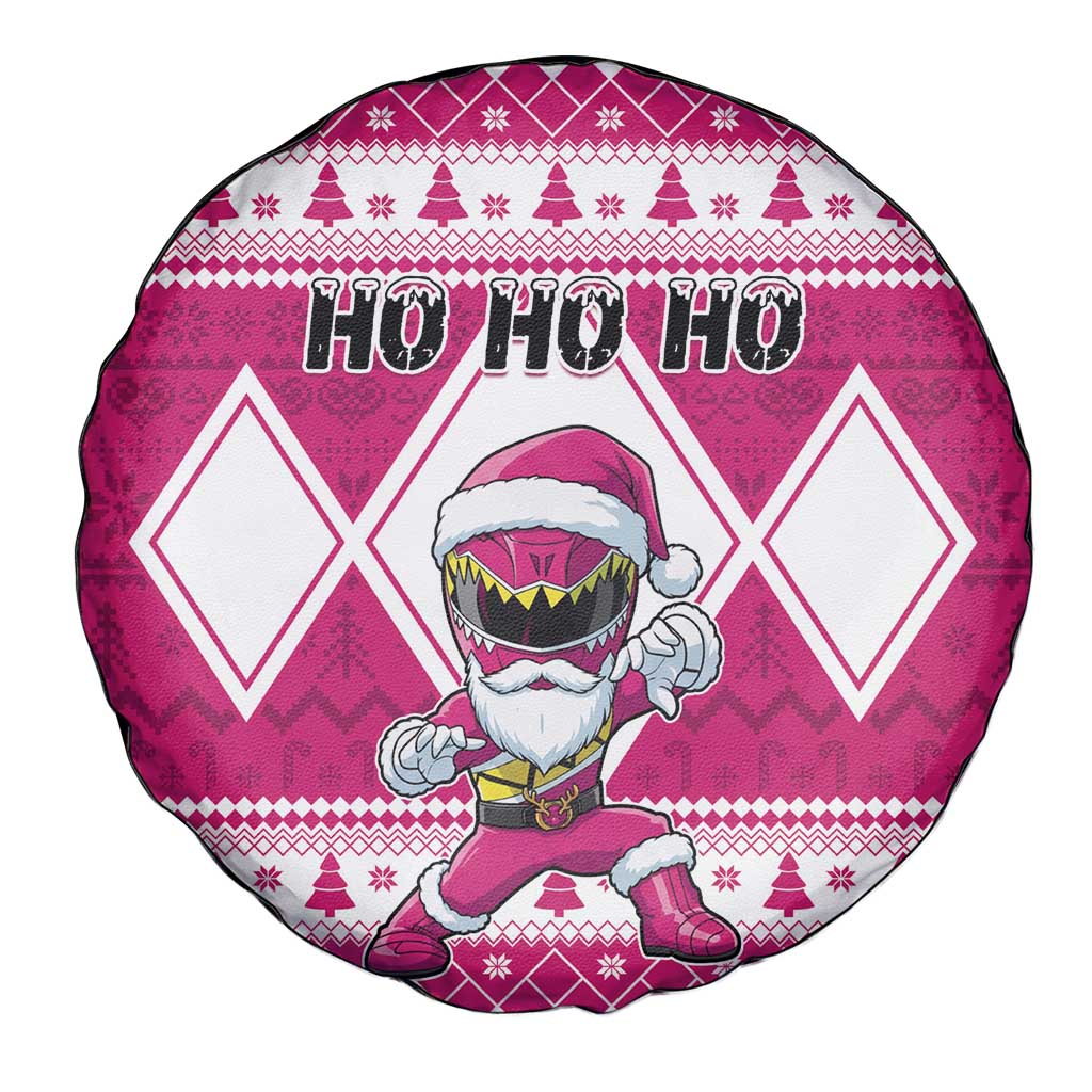Power Pink Ranger Santa Claus Spare Tire Cover Funny Christmas - Wonder Print Shop