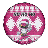 Power Pink Ranger Santa Claus Spare Tire Cover Funny Christmas - Wonder Print Shop