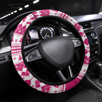 Power Pink Ranger Santa Claus Steering Wheel Cover Funny Christmas - Wonder Print Shop