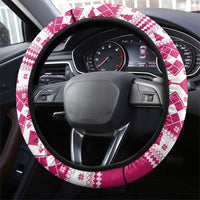 Power Pink Ranger Santa Claus Steering Wheel Cover Funny Christmas - Wonder Print Shop