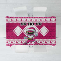 Power Pink Ranger Santa Claus Tablecloth Funny Christmas - Wonder Print Shop
