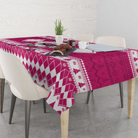 Power Pink Ranger Santa Claus Tablecloth Funny Christmas - Wonder Print Shop
