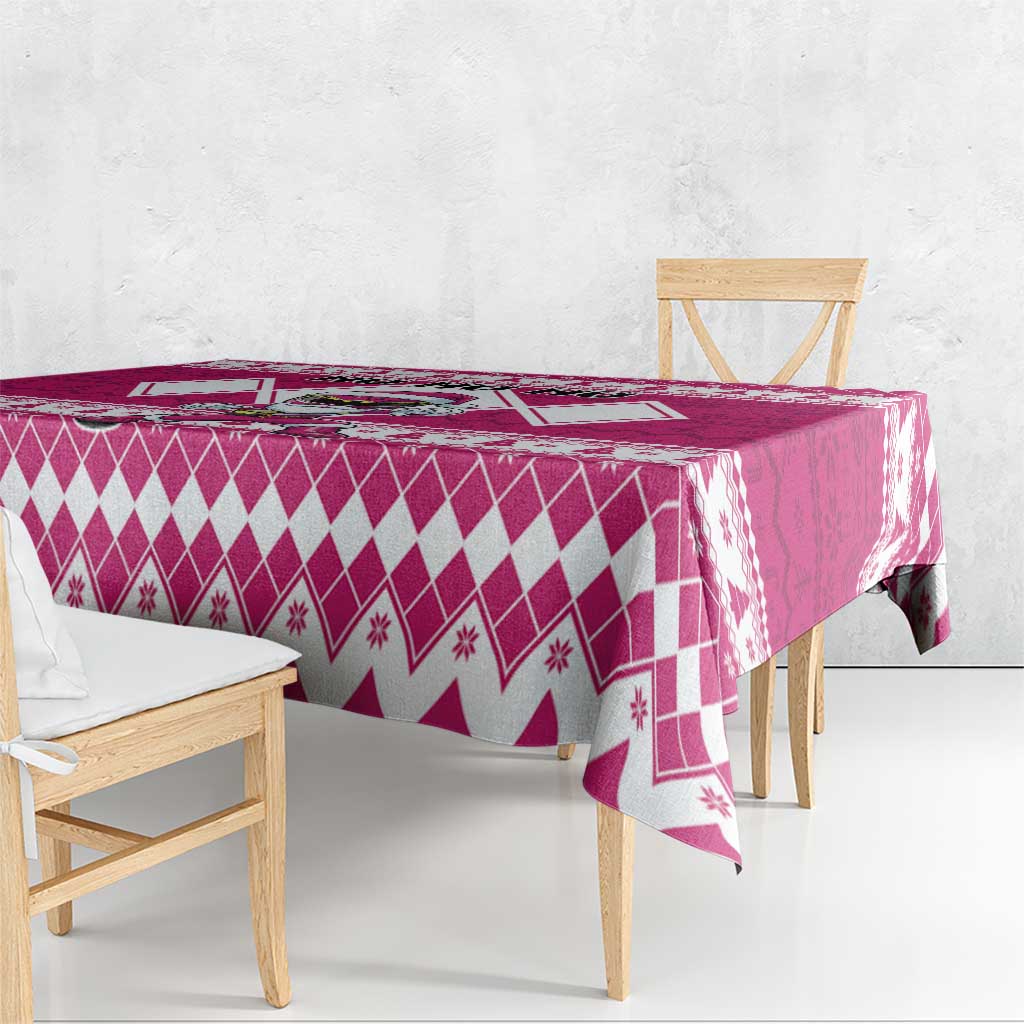 Power Pink Ranger Santa Claus Tablecloth Funny Christmas - Wonder Print Shop