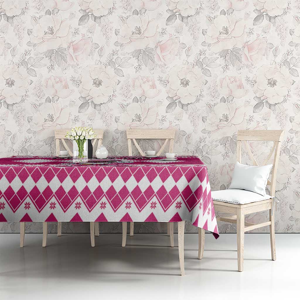 Power Pink Ranger Santa Claus Tablecloth Funny Christmas - Wonder Print Shop
