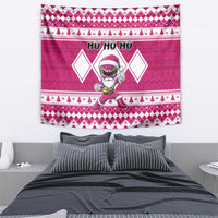 Power Pink Ranger Santa Claus Tapestry Funny Christmas - Wonder Print Shop