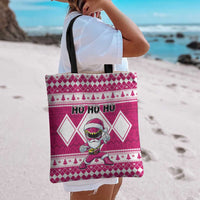Power Pink Ranger Santa Claus Tote Bag Funny Christmas - Wonder Print Shop