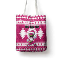 Power Pink Ranger Santa Claus Tote Bag Funny Christmas - Wonder Print Shop