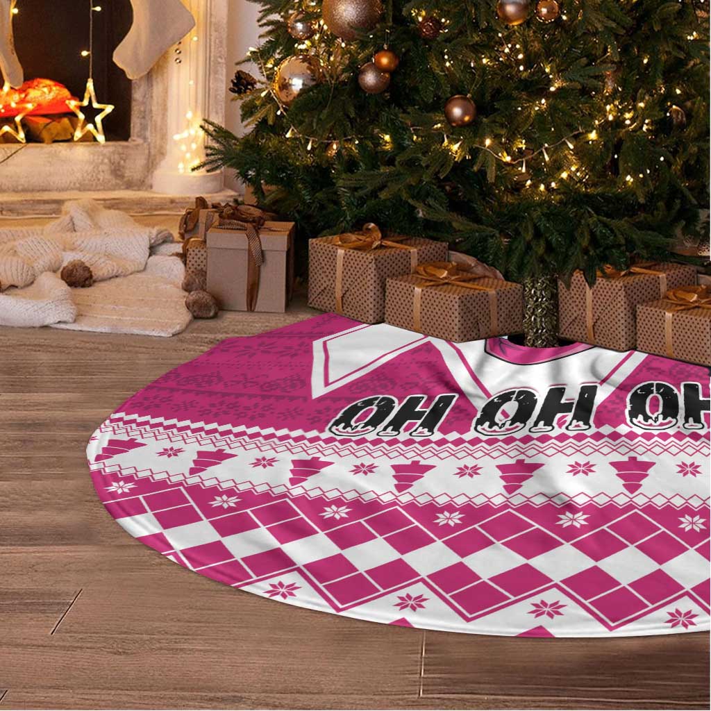 Power Pink Ranger Santa Claus Tree Skirt Funny Christmas - Wonder Print Shop