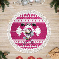 Power Pink Ranger Santa Claus Tree Skirt Funny Christmas - Wonder Print Shop