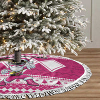 Power Pink Ranger Santa Claus Tree Skirt Funny Christmas - Wonder Print Shop