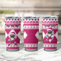 Personalized Power Pink Ranger Santa Claus Tumbler Cup Funny Christmas - Wonder Print Shop
