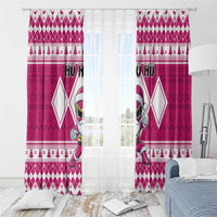 Power Pink Ranger Santa Claus Window Curtain Funny Christmas - Wonder Print Shop