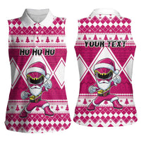 Personalized Power Pink Ranger Santa Claus Women Sleeveless Polo Shirt Funny Christmas - Wonder Print Shop