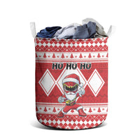 Power Red Ranger Santa Claus Laundry Basket Funny Christmas - Wonder Print Shop