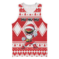 Personalized Power Red Ranger Santa Claus Basketball Jersey Funny Christmas - Wonder Print Shop