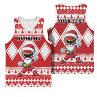 Personalized Power Red Ranger Santa Claus Basketball Jersey Funny Christmas - Wonder Print Shop