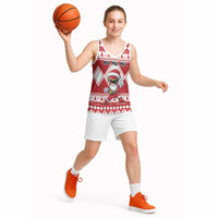 Personalized Power Red Ranger Santa Claus Basketball Jersey Funny Christmas - Wonder Print Shop