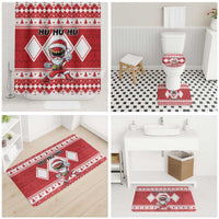 Power Red Ranger Santa Claus Bathroom Set Funny Christmas - Wonder Print Shop