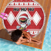 Power Red Ranger Santa Claus Beach Blanket Funny Christmas - Wonder Print Shop