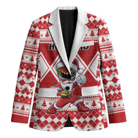 Personalized Power Red Ranger Santa Claus Blazer Funny Christmas - Wonder Print Shop