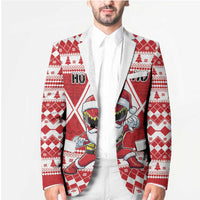 Personalized Power Red Ranger Santa Claus Blazer Funny Christmas - Wonder Print Shop
