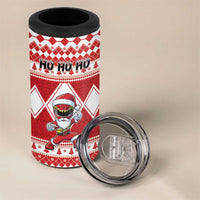Personalized Power Red Ranger Santa Claus 4 in 1 Can Cooler Tumbler Funny Christmas - Wonder Print Shop